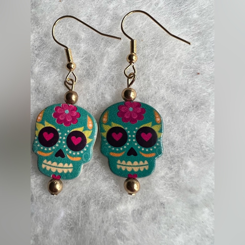 dia de los muertos inspired earrings new sugar skull earrings